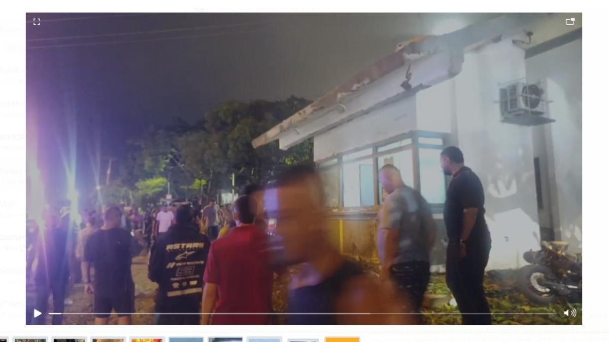 Una explosión en la policía Cai en el este de todo, la noche del 25 de abril