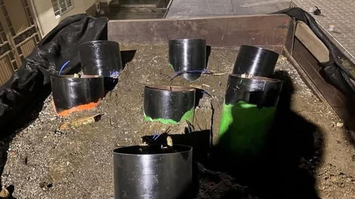 Estos son explosivos en un Tipper, con los que intentaron atacar al Batallón en Palmir