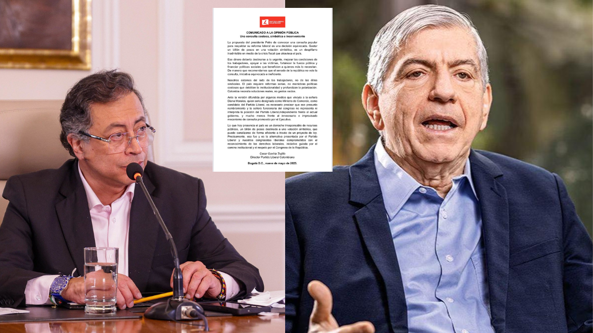 El presidente Gustavo Petro rechaza la solicitud de César Gaviria de no elegir la consulta popular: “No es liberal”