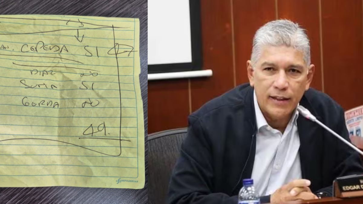 Este es el papel que muestra que el Senado Edgar Díaz no votó con una consulta popular y que no hubo fraude