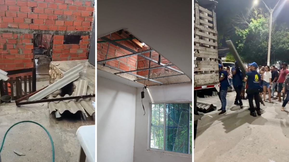 Razado normal los techos de varias docenas de casas y genera miedo en el sureste de Barranquilla

 – En la mira