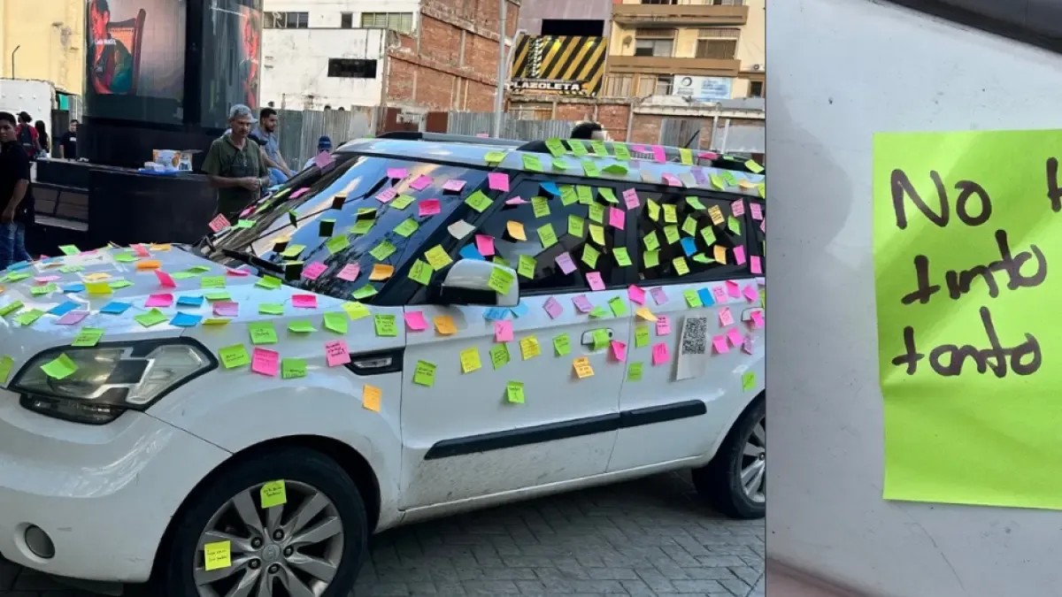 Cubrieron un camión con mensajes

 – En la mira