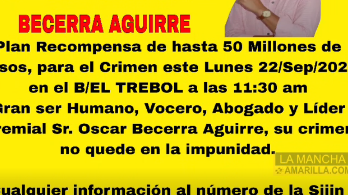 ¿Quién fue el líder y abogado de ÓScar Becerra Aguirre, presidenta de uno de Jac Cali, quien fue asesinado? Nuevos detalles de su asesinato

 – En la mira