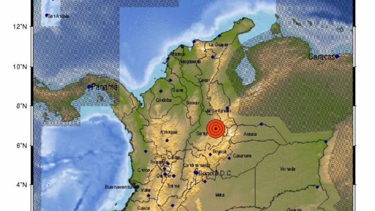 El Servicio Geológico Colombiano informó un terremoto en Santander; Tamaño y más detalles

 – En la mira