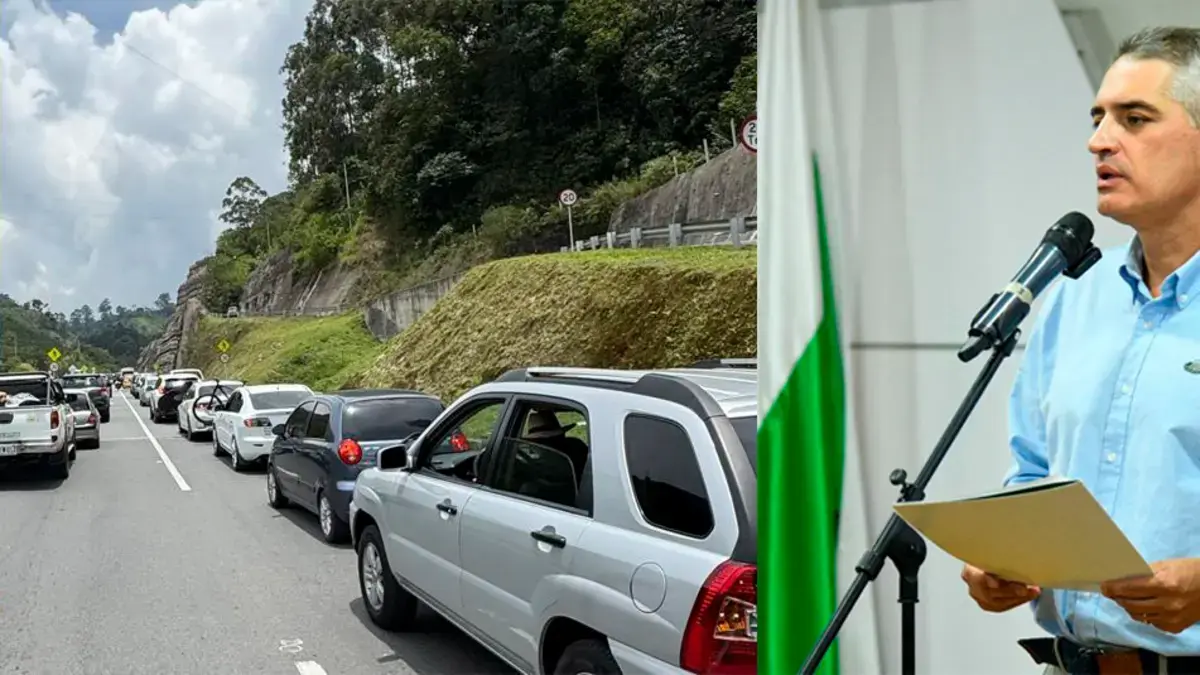 El gobernador Antioquia ordenó a las autoridades que limpiaran la carretera Amagá, bloqueada por los transportadores de carga

 – En la mira