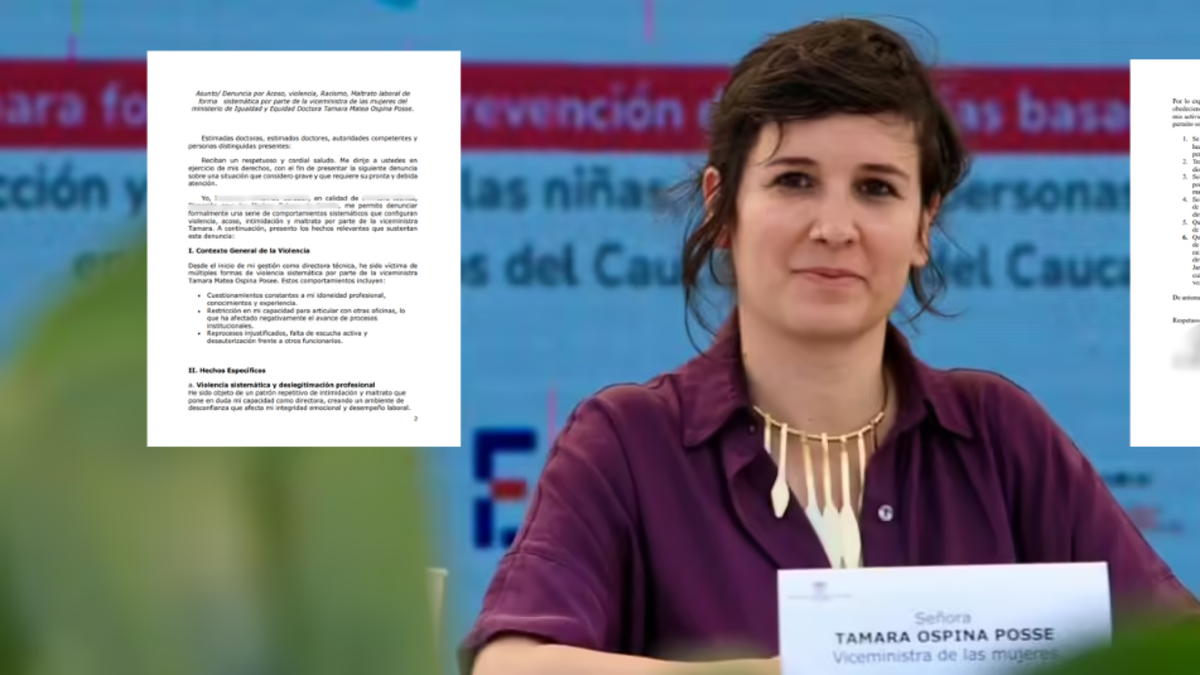 Quejas sobre el acoso en el lugar de trabajo contra los dedos de los pies de Ospina en el Ministerio Adjunto de Mujeres de Vice: “Usted se calla, no me molestes”

 – En la mira