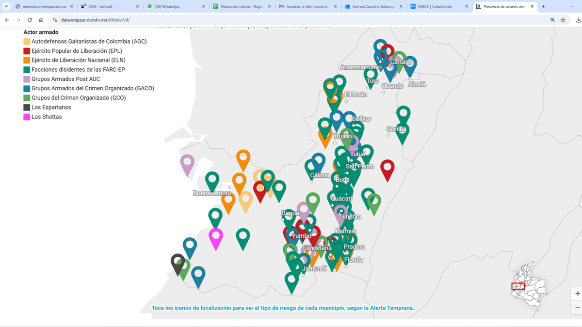 Detectan frente “Jaime Martínez” en el norte del valle

 – En la mira