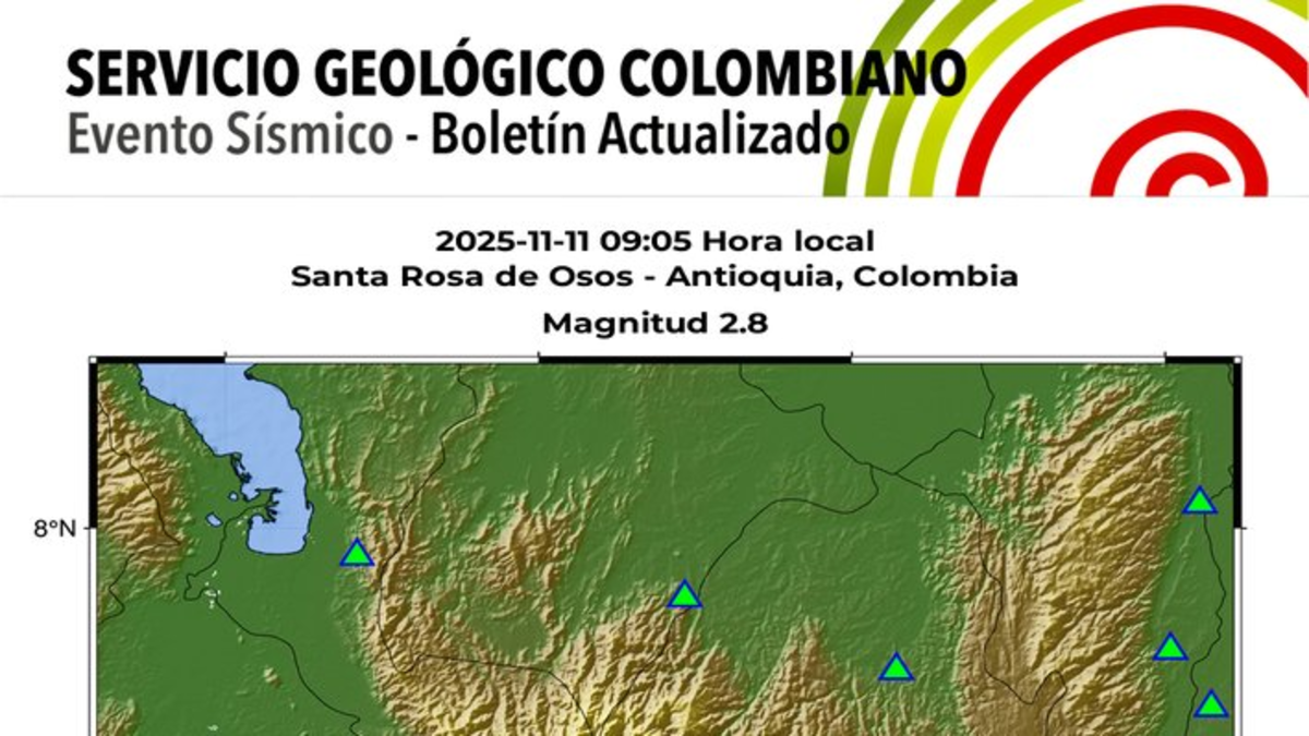 Un sismo leve se reportó en Santa Rosa de Osos, Antioquia

 – En la mira
