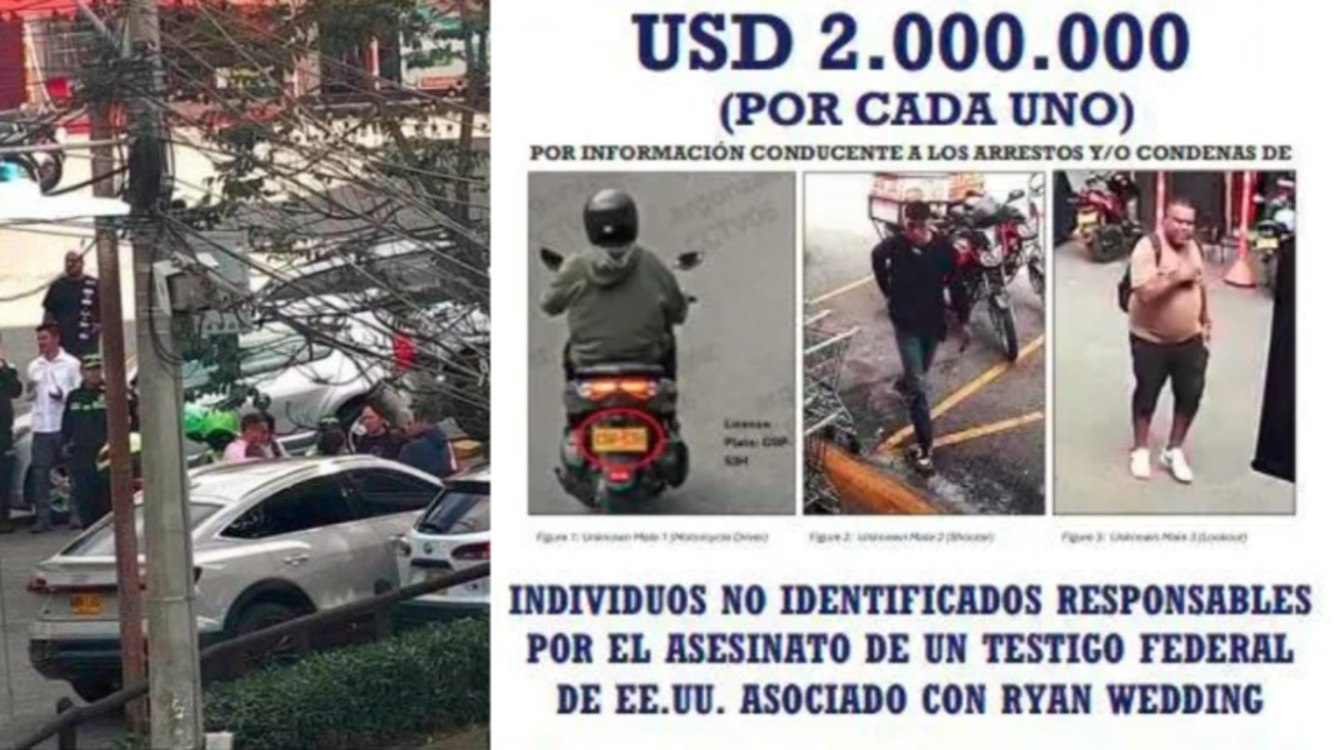 Estados Unidos y Canadá ofrecen dos millones de dólares a los responsables del asesinato de un testigo del FBI en Medellín

 – En la mira