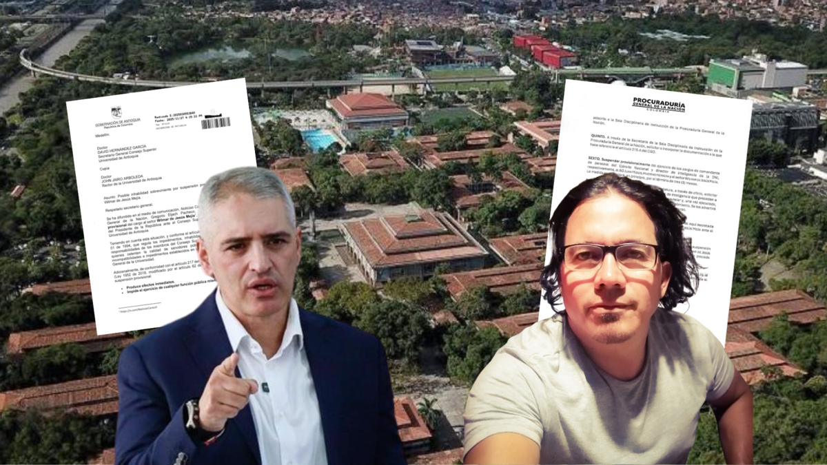 Carta confidencial del Gobernador y reunión previa a la renuncia de Wilmar Mejía a su cargo en el Consejo Supremo de la Universidad de Antioquia

 – En la mira