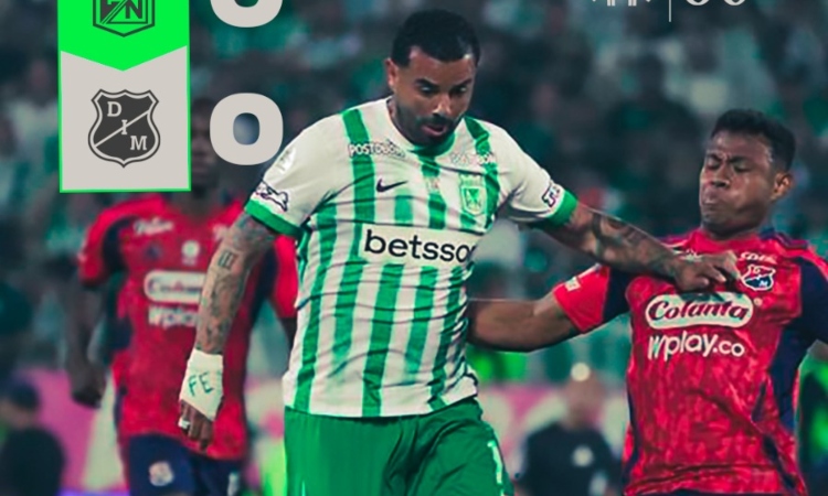 Quedó empatada la final de ida de la Copa entre Nacional y Medellín

 – En la mira