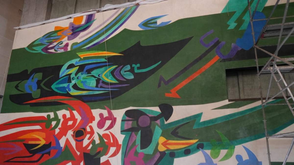 Así luce un monumental mural del maestro Alejandro Obregón

 – En la mira