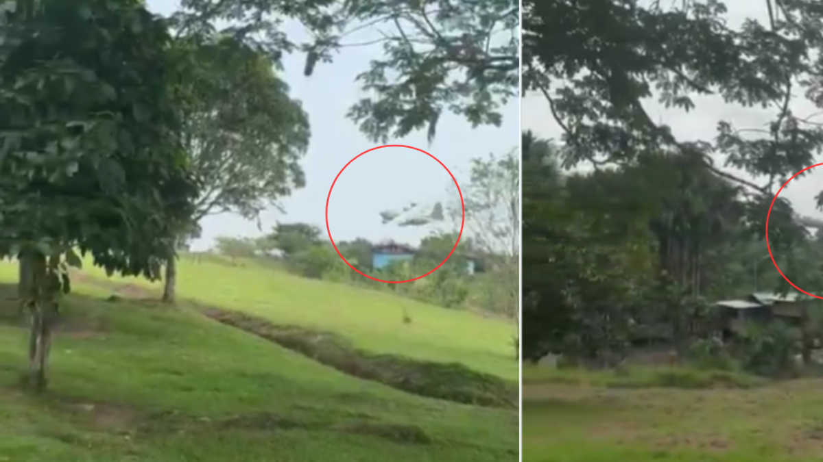 La comunidad grabó el momento en que se estrelló el avión Hércules de la FAC en Putumayo

 – En la mira