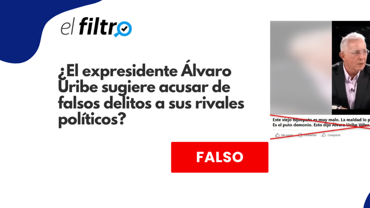 El expresidente Álvaro Uribe dijo que era política de sus rivales “sembrar” delitos falsos, no la suya; Editaron video y declaraciones

 – En la mira